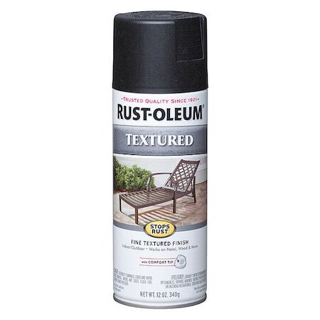 Rust-Oleum 7220830 Textured Spray Paint, Black, Textured, 12 Oz