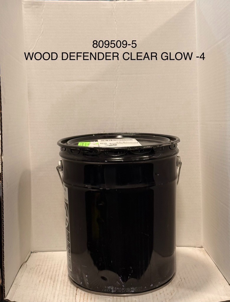 Wood Defender Transparent Fence Stain Clear Glow 5 gallon Dented Can