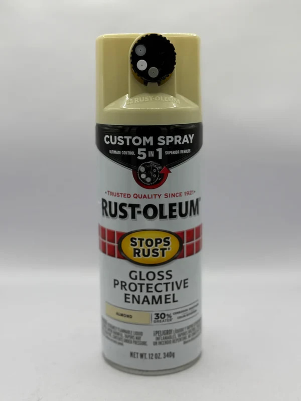 (2 pack) White, Rust-Oleum Stops Rust Custom 5 in 1 Satin Spray Paint, 12 oz