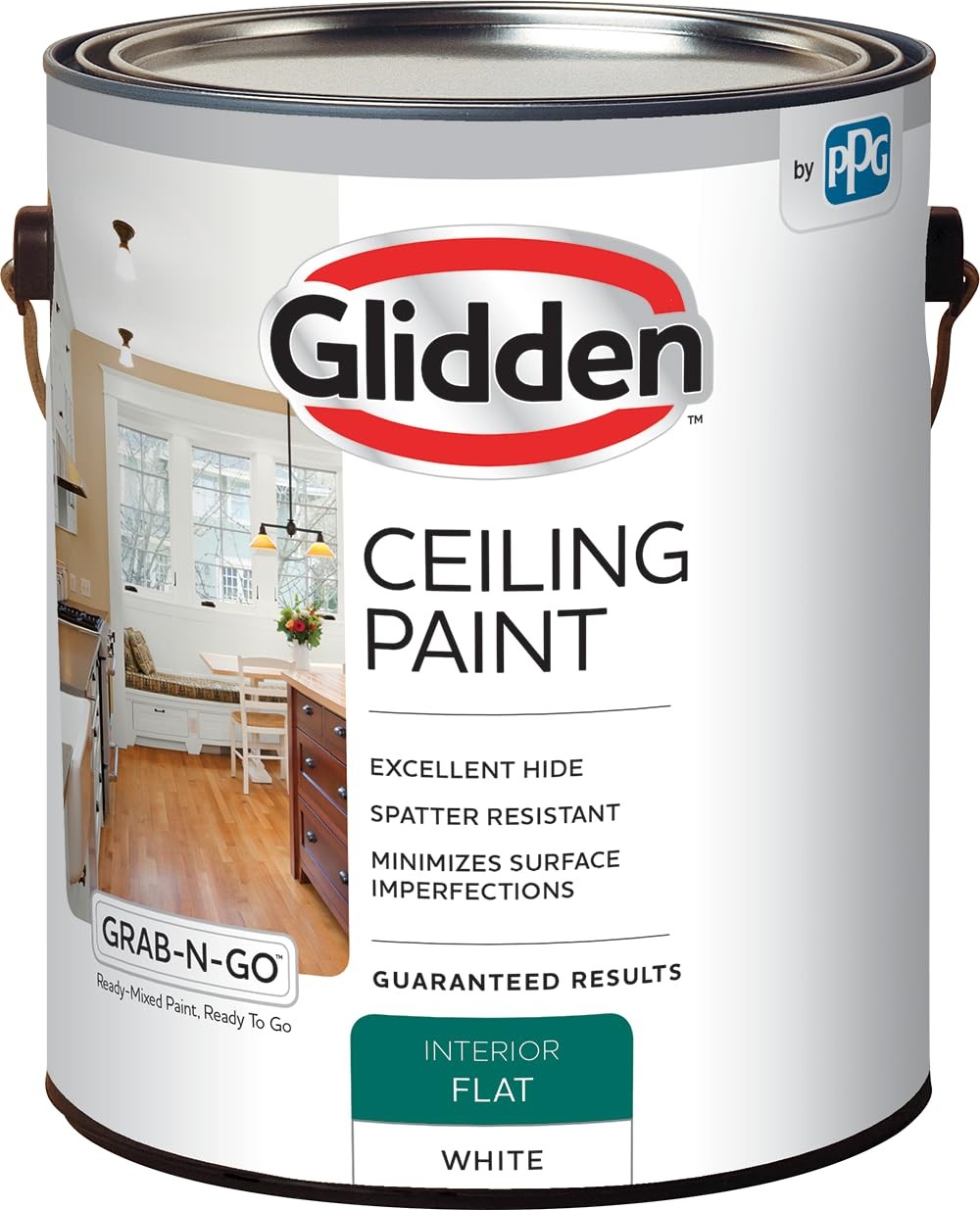 32oz White Flat Glidden Ceiling Interior Paint Quart Can White Flat White Paint