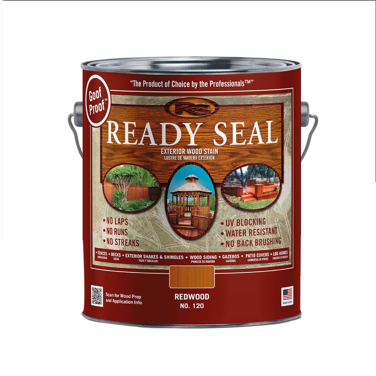 Ready Seal 120 Can Redwood Exterior Wood Stain and Sealer 1 Gallon