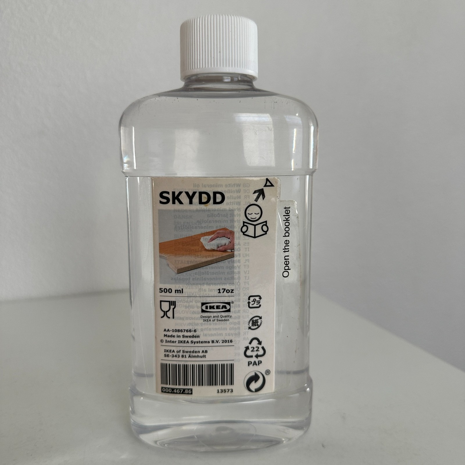 IKEA SKYDD Wood Treatment Mineral Oil 17 oz, Howard Cutting Board Oil Lot of 2