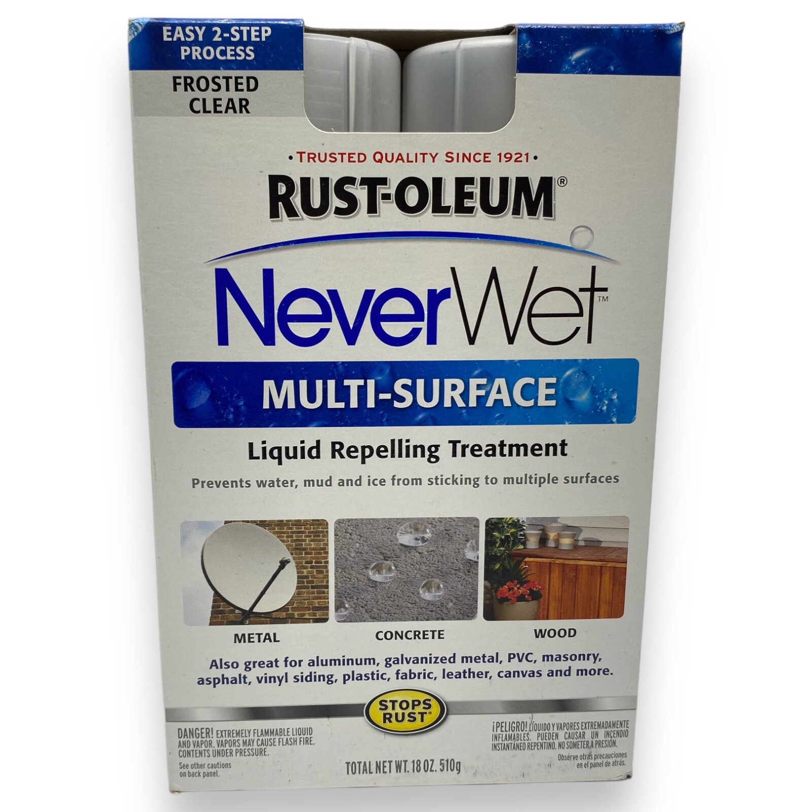 Rust-Oleum NeverWet Multi-Surface Liquid Repelling Treatment – Frosted Clear NEW