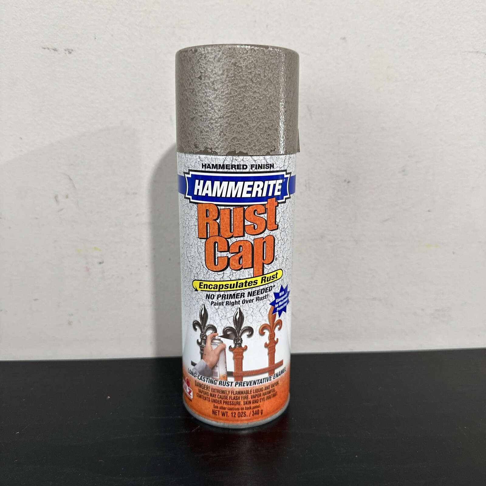 [ 1 Can ] Hammerite Hammered Finish Rust Cap Spray Paint 12 Oz – Hammered Bronze