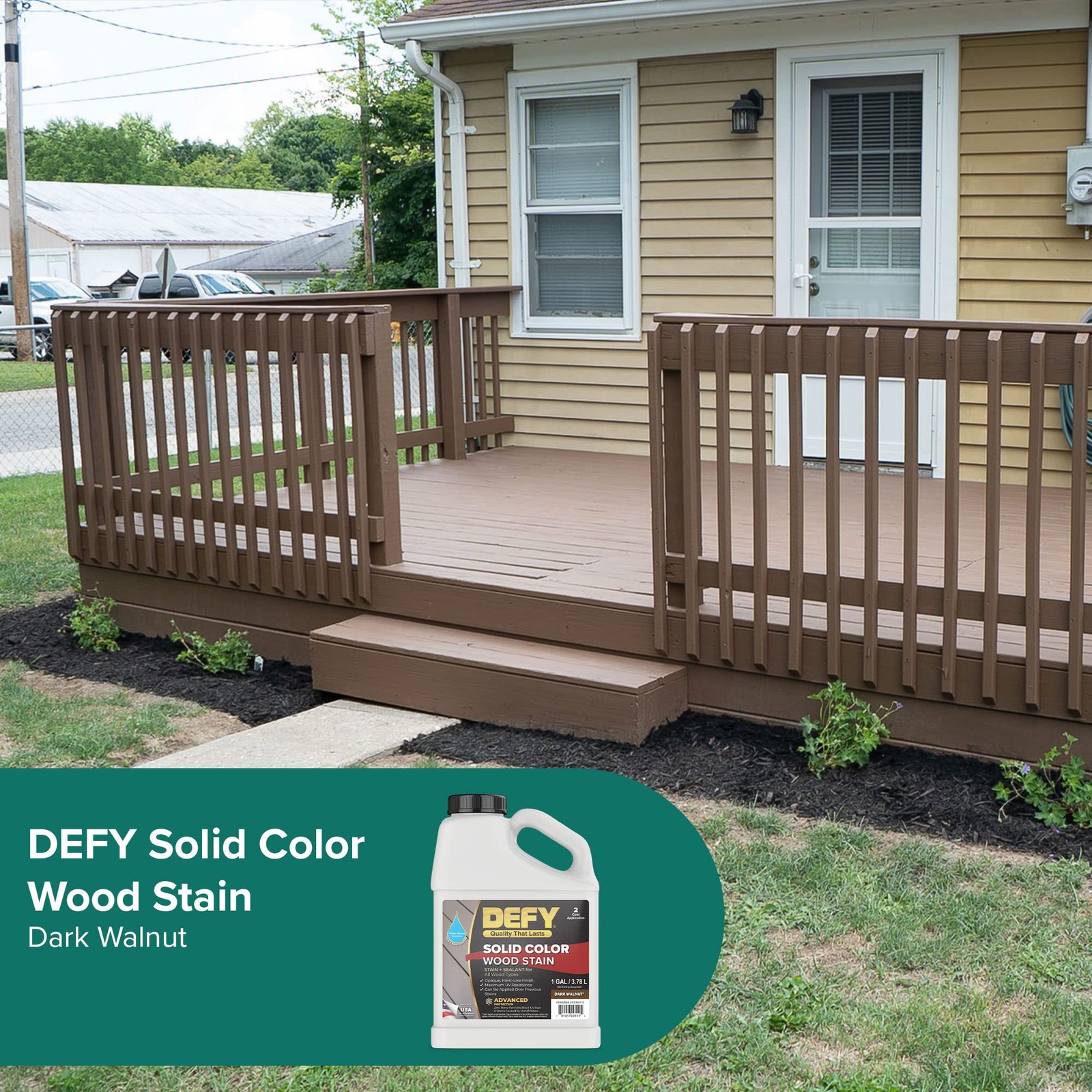 Solid Color Wood Stain DW-Solid – UV Resistant, Opaque, Exterior Deck & Fence…