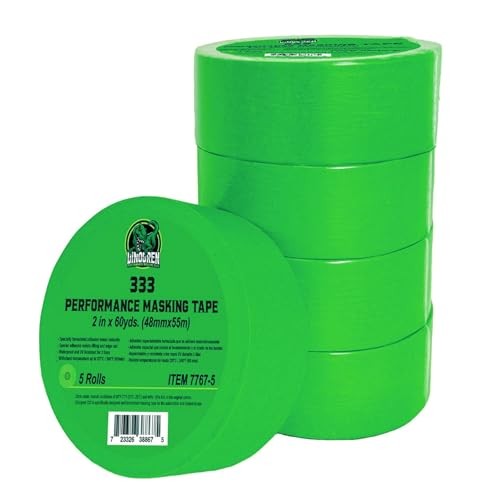 DINOGREN High Performance Masking Tape for Car Paint, Heat & Water 2in-5rolls