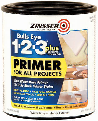 Zinsser 249933 Bulls Eye 1-2-3 Plus Primer, 1-Qt. – Quantity 1