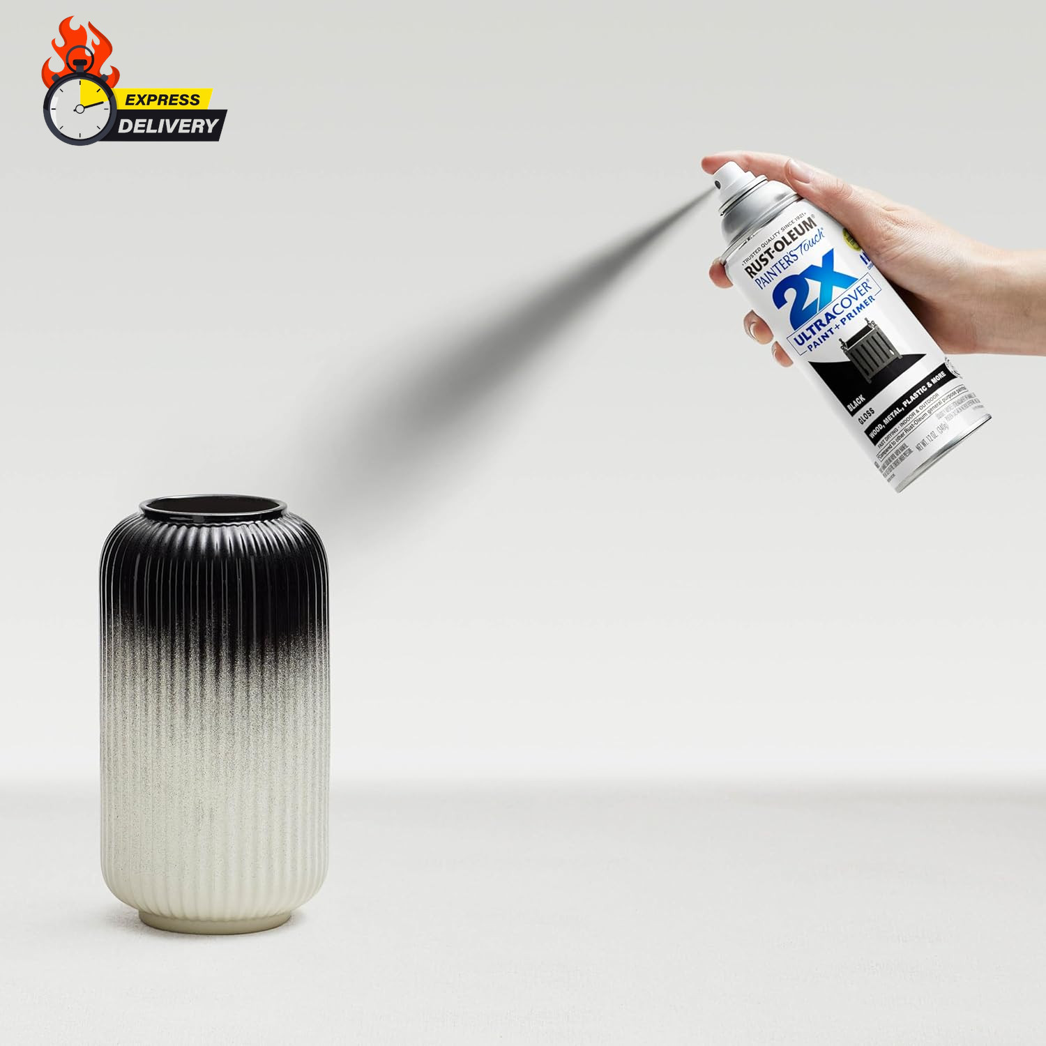 334026 Painter’S Touch 2X Ultra Cover Spray Paint, 12 Oz, Gloss Black