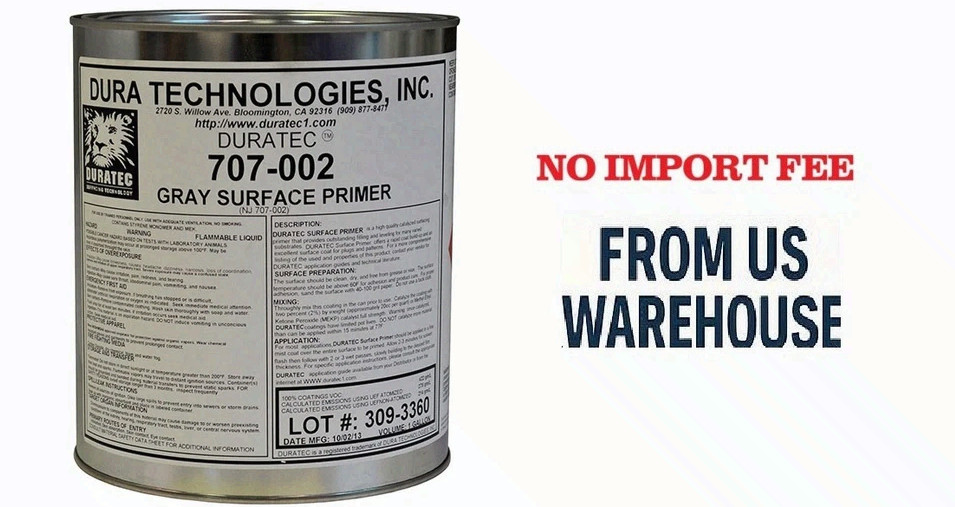 NEW Duraτec 707-002 Grey Surface Primer 1 Gallon High Build Polyester Coating