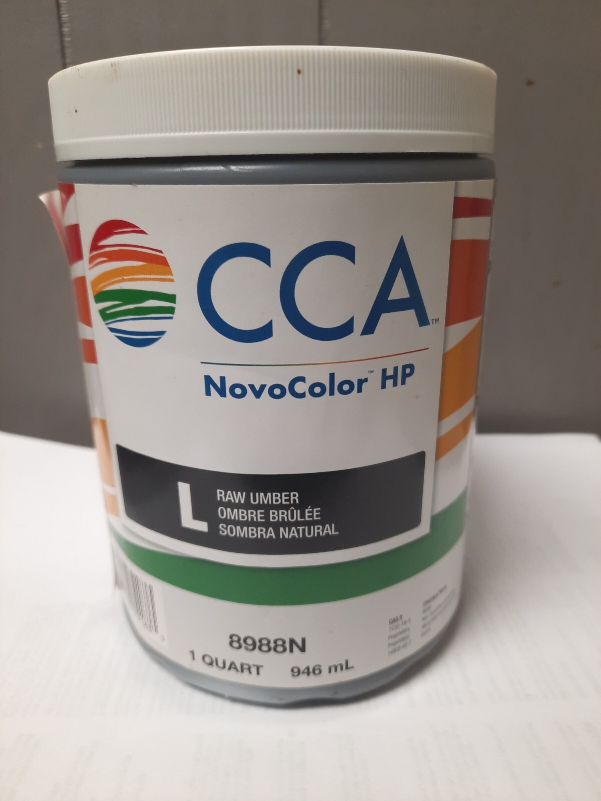 NovoColor HP CCA L Raw Umber Paint Colorant 8988N 6-Qts