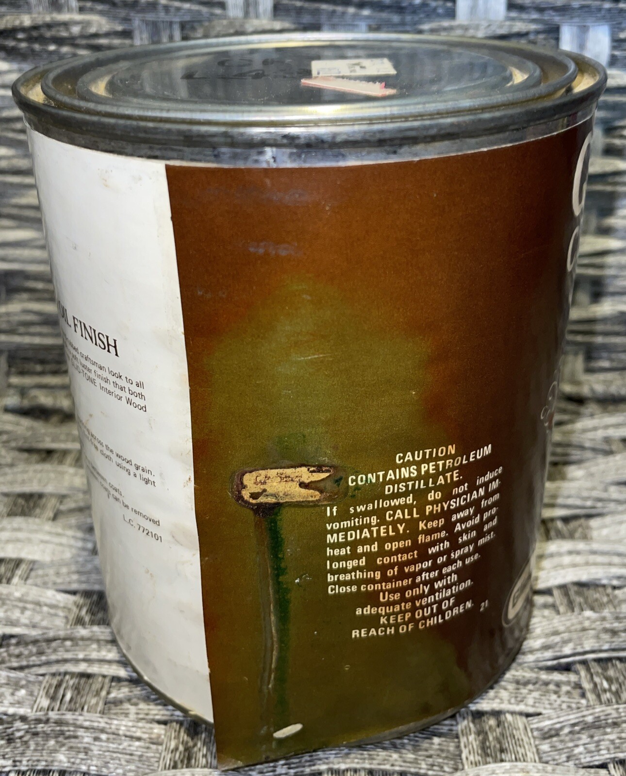 Vintage Glidden Glid-Tone Interior Clear Oil Finish 1 QT New Unopened