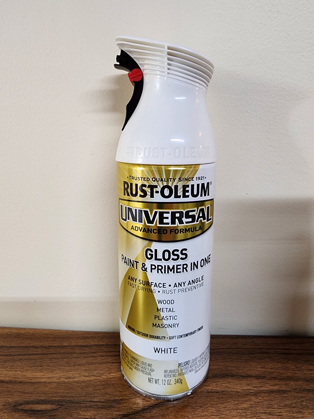Rustoleum Universal Gloss White Paint + Primer Any Surface Any Angle 12oz