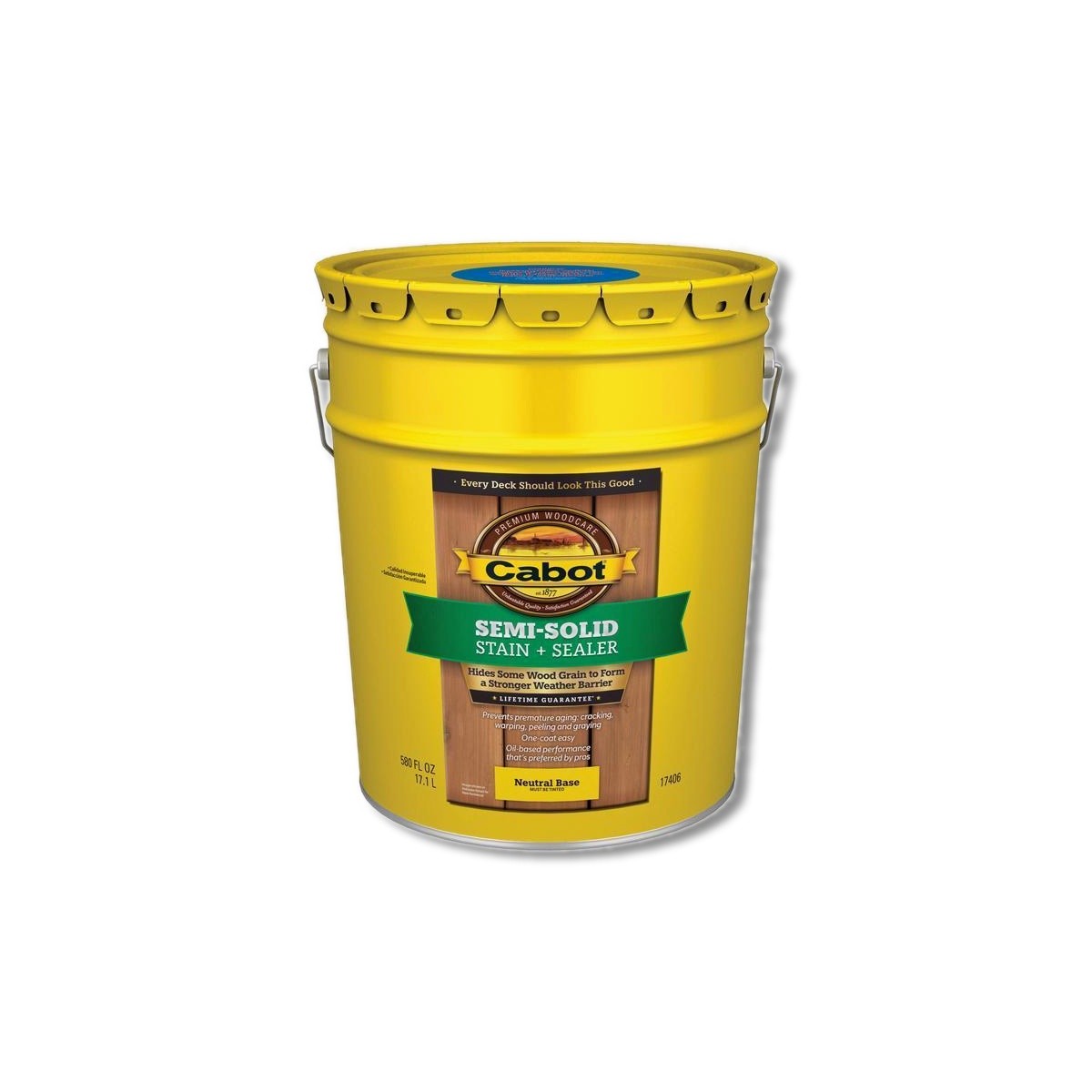 Cabot Semi-Solid Low VOC Semi-Solid Tintable Neutral Base 5 gal 140.0017406.008