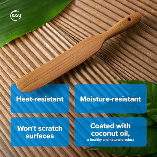 – The Original Since 2018 | Handmade Teak Spatula for Sourdough Skinny Spurtle