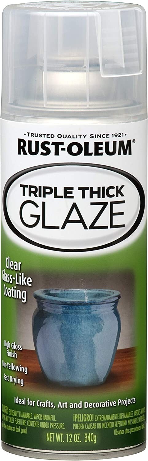 Rust-Oleum 264985 Triple Thick Spray Paint, 12 Ounce, Clear, Pack of 2