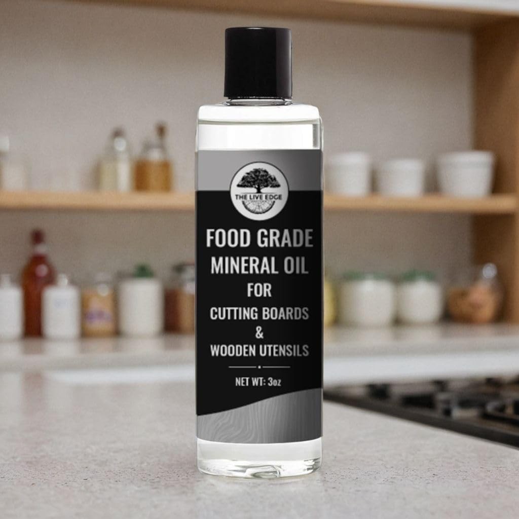 3oz Food Grade Mineral Oil for Wood Cutting Board and Wooden 3 Ounce, White