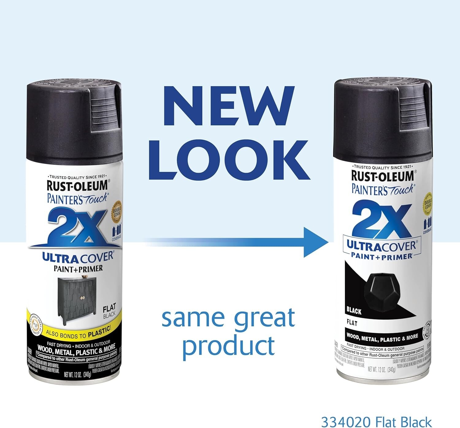 12 oz. Flat Black General Purpose Spray Paint & Primer For Wood, Metal, Plastic