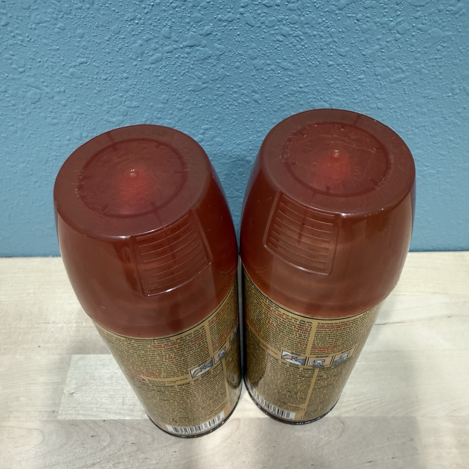 2x Krylon Exterior Semi-Transparent Wood Stain Redwood Spray Paint 12 Oz New NOS