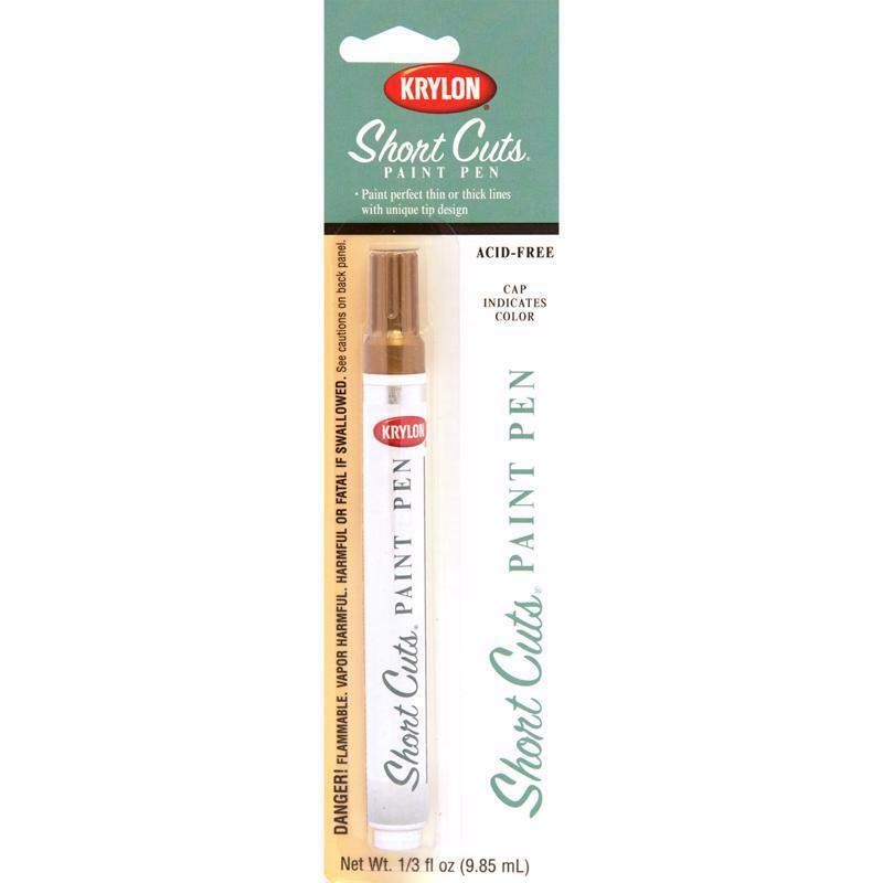 Krylon Short Cuts Gold Leaf Paint Pen Interior 0.33 oz
