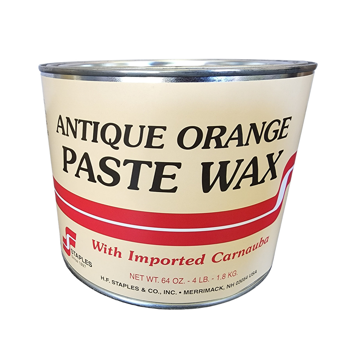 Staples Paste Wax + Bowling Alley Wax (Antique Orange 4Lb)