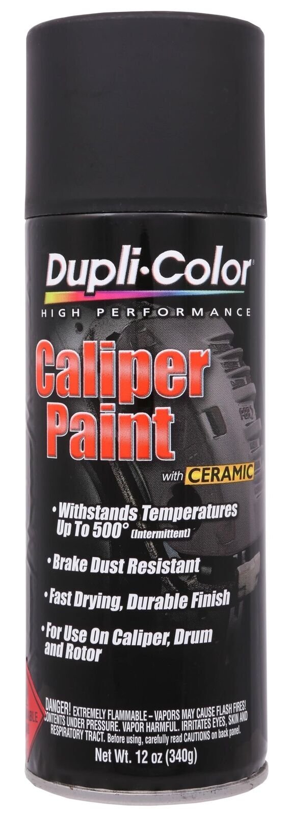 Dupli-Color BCP105 Brake Caliper Spray Paint – Matte Black – 12 oz. Aerosol Can