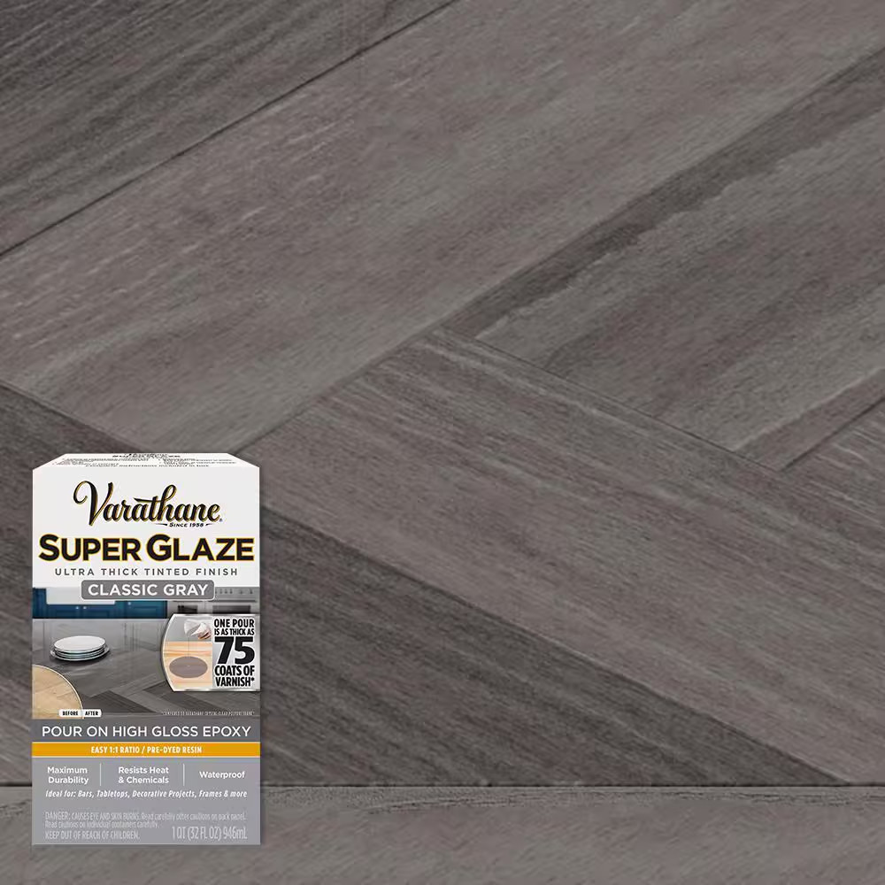 1 Qt. Gloss Classic Gray Super Glaze Finish and Preservative (3-Pack)