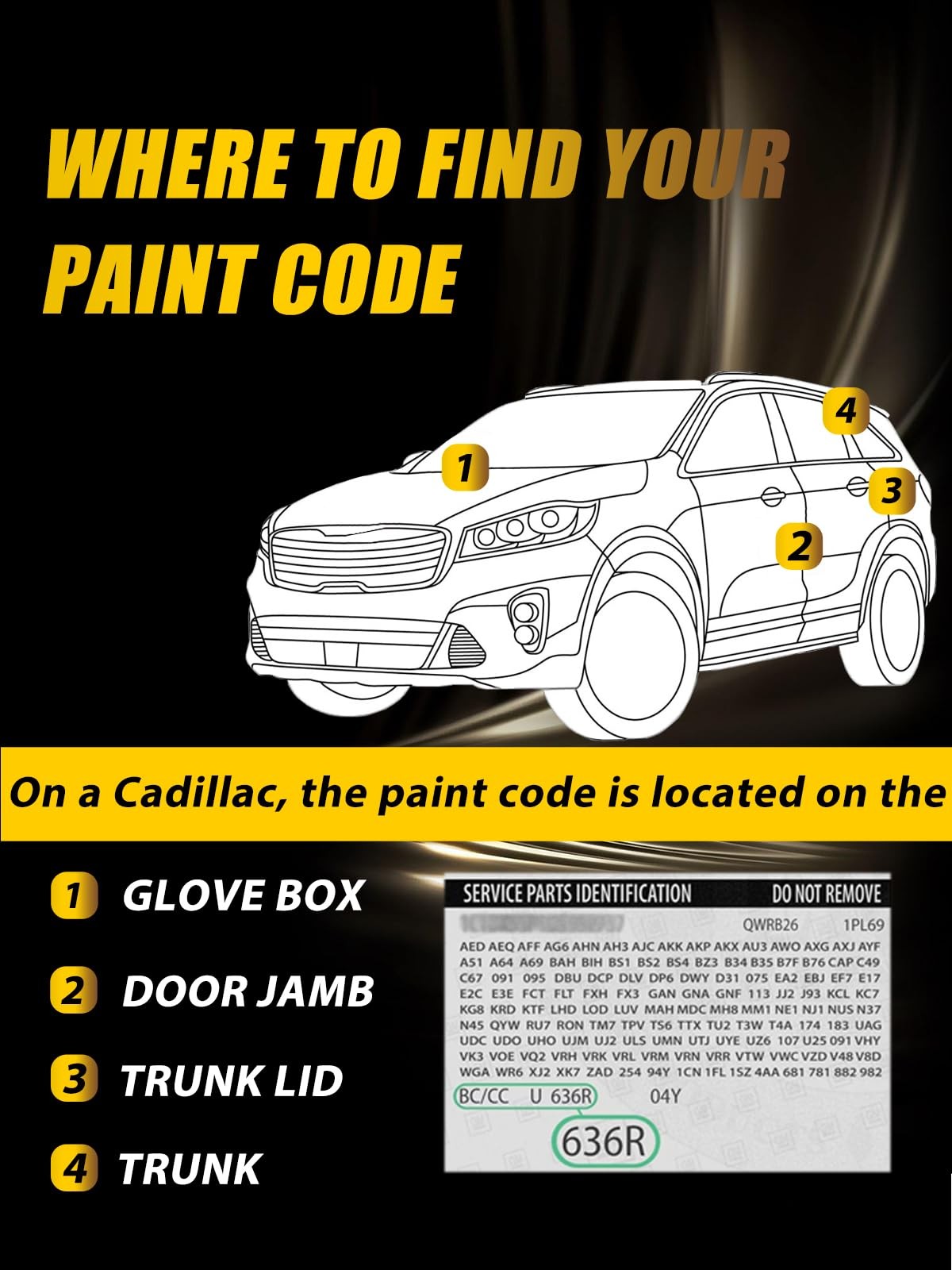 Carhuewell Galactic Gray Metallic Touch Up Paint Cadillac