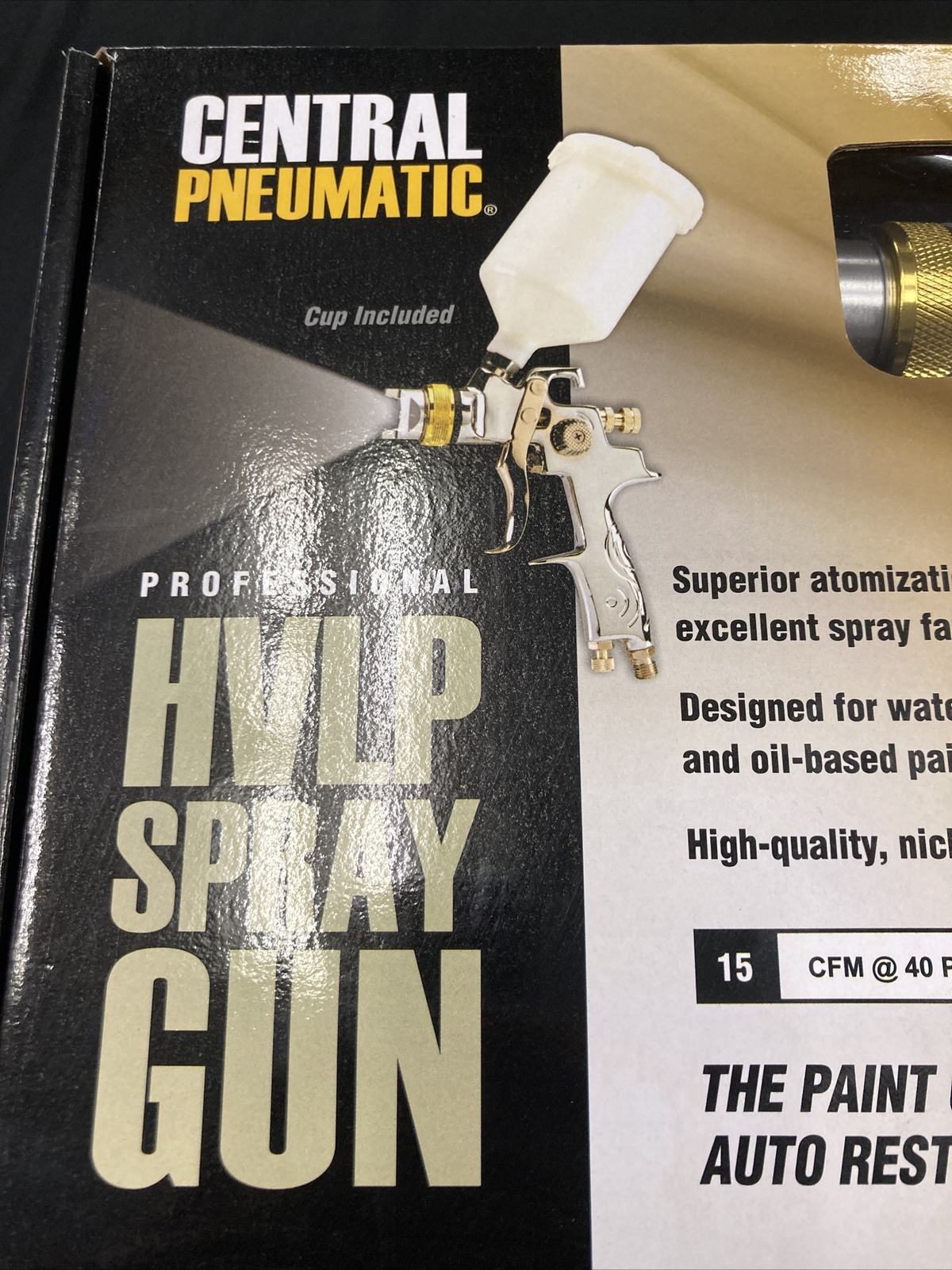 Central Pneumatic Professional HVLP Auto Paint Restoration Spray Gun 20 oz.*NEW*