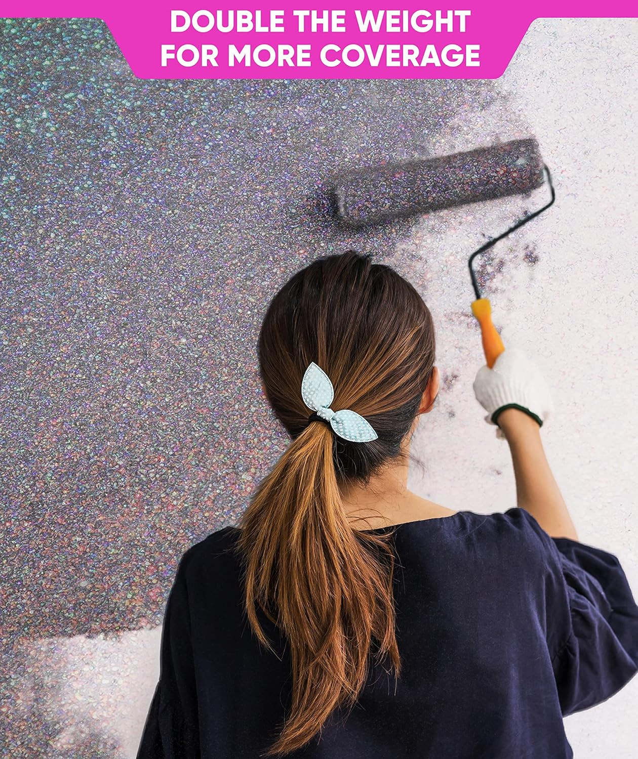LEVAKA Glitter Paint Additive for Walls – Holographic Silver Paint Glitter for P