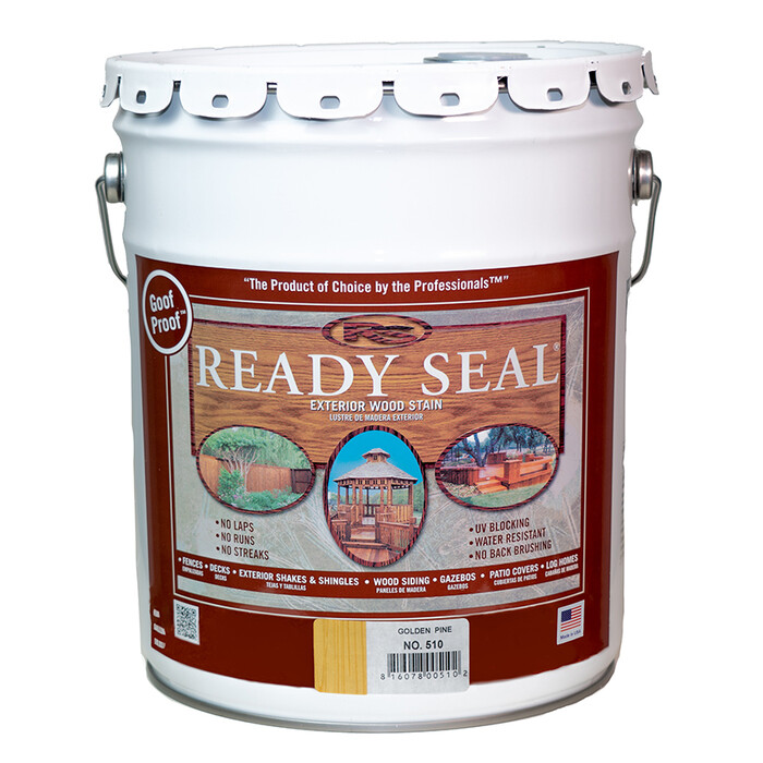 5 gal Ready Seal 510 Golden Pine Exterior Stain and Sealer For Wood