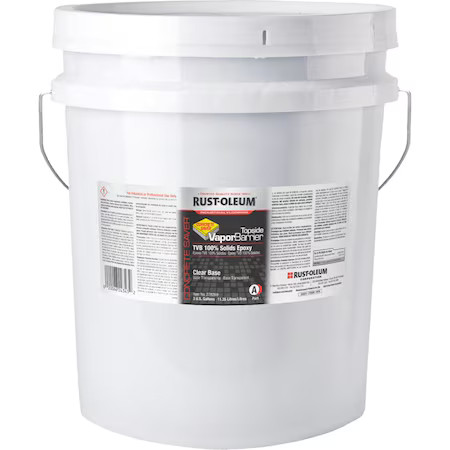Rust-Oleum 278269 Base Vapor Barrier Primer, Clear, Flat, 3 Gal, 80 To 100 Sq Ft