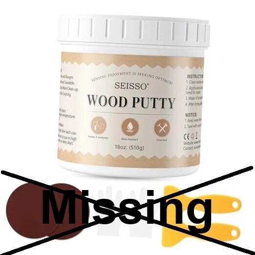 SEISSO Wood Putty, White Wood Filler Paintable, Wood Putty Outdoor Waterproof