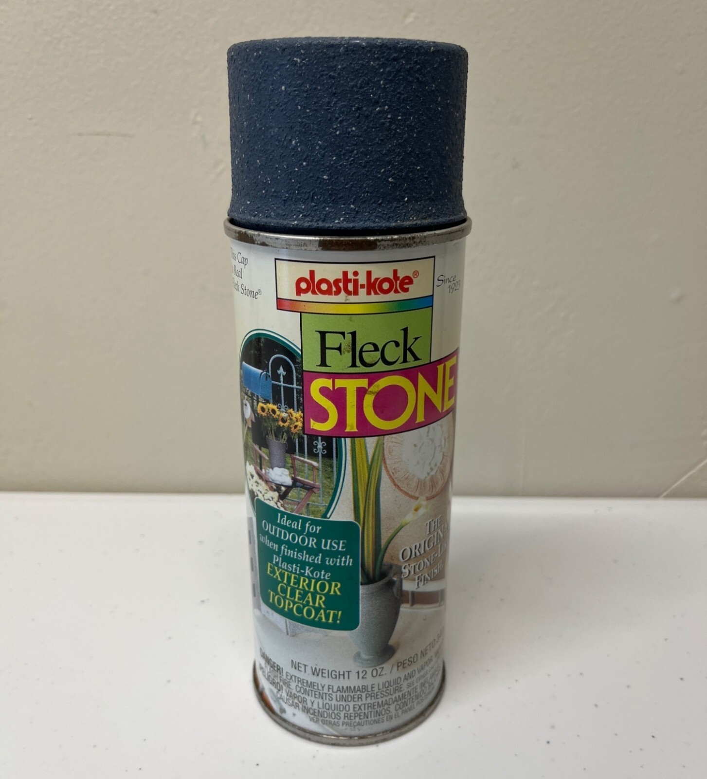 Plasti-Kote Fleck Stone Spray Paint Stone Like Finish Stone Blue
