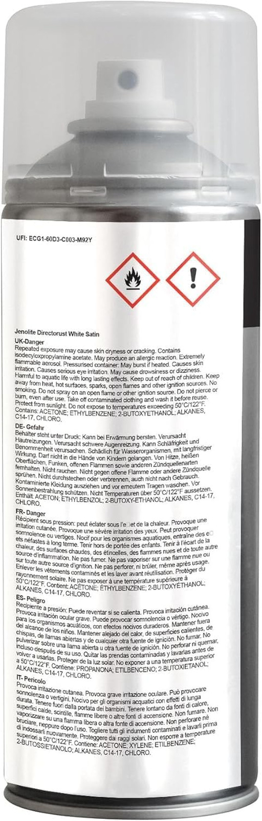 Directorust Satin Spray Paint | WHITE | 400Ml (13.52Fl Oz) | Semi-Gloss Spray Pa