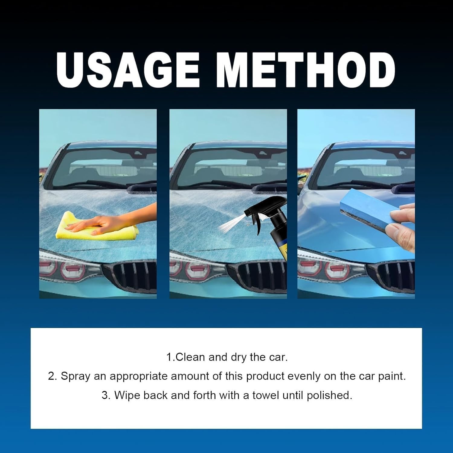 2 Car Coating Sprays Ceramic Paint Sealant Maximum Gloss & Shine Ceramic Car Wax