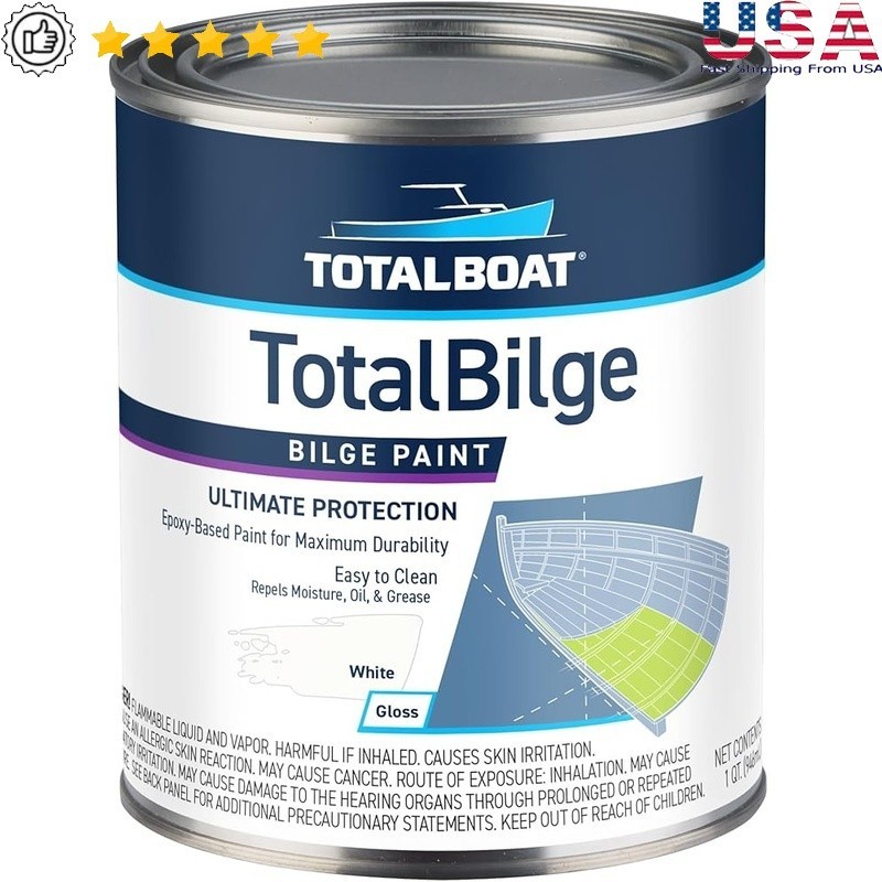 Waterproof Epoxy Bilge Paint Boats Chemical Resistant Durable Protection New