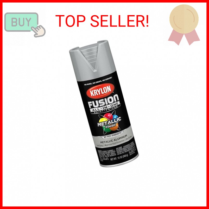 Krylon Fusion All-In-One Metallic Spray Paint & Primer, Aluminum – 1 Each