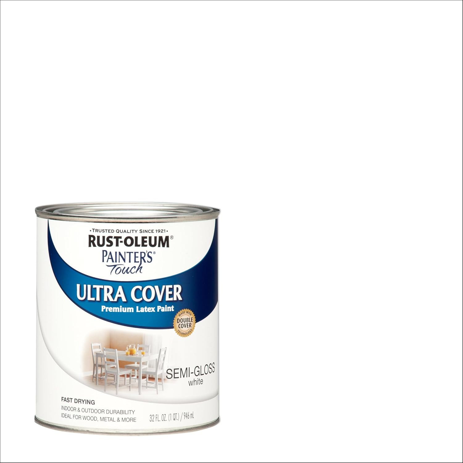 1993502 Painter’S Touch Ultra Cover Multi-Purpose Brush-On Paint, 1 Quart, Semi-