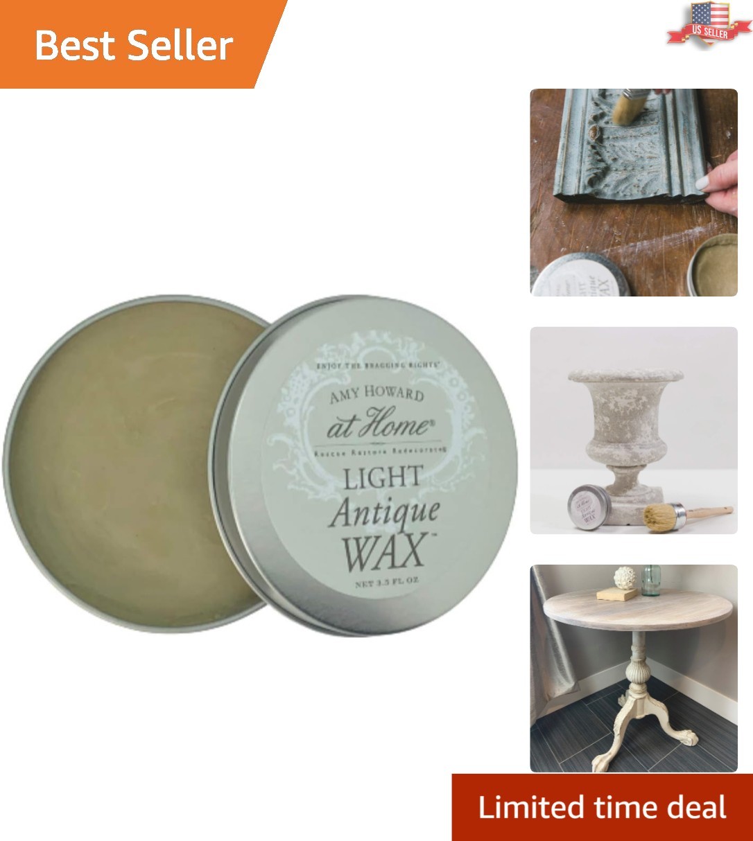 Long-Lasting Light Wax in Golden Brown – Furniture & Decorative Item Protector