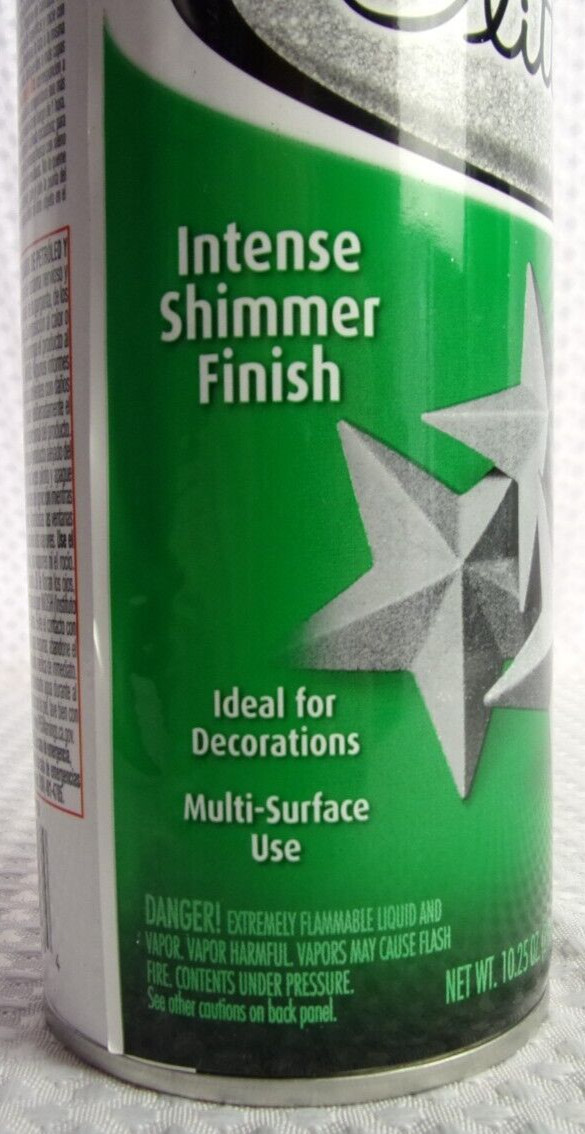 Rust-Oleum 267734 Silver Glitter Intense Shimmer Finish Spray Paint 3-pack NEW