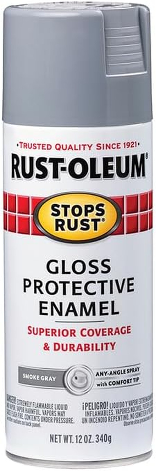 Rust-oleum Stops Rust Gloss Smoke Gray Paint 12Oz Pack Of 6 Durable Coating