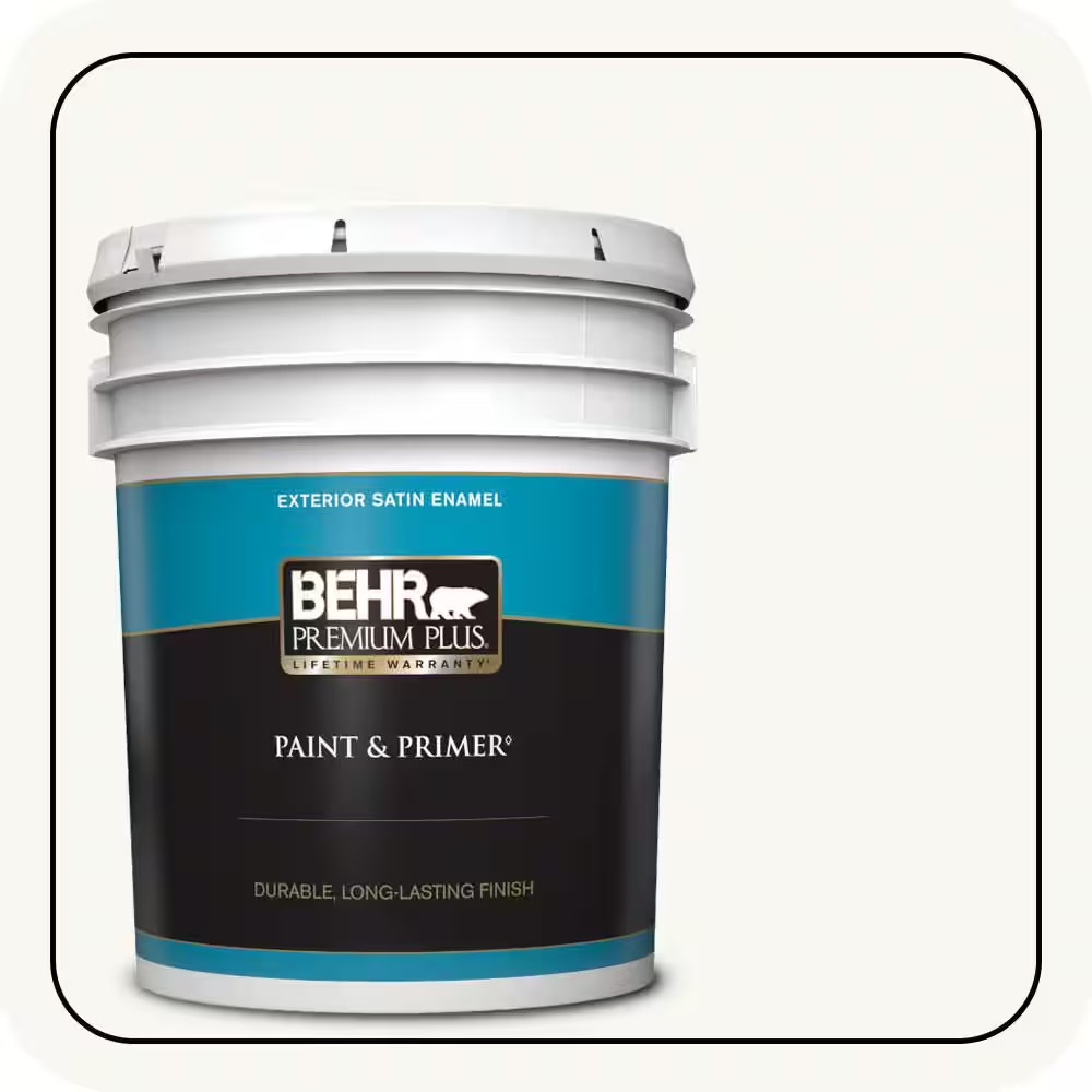 5 Gal. Ultra Pure White Satin Enamel Exterior Paint & Primer