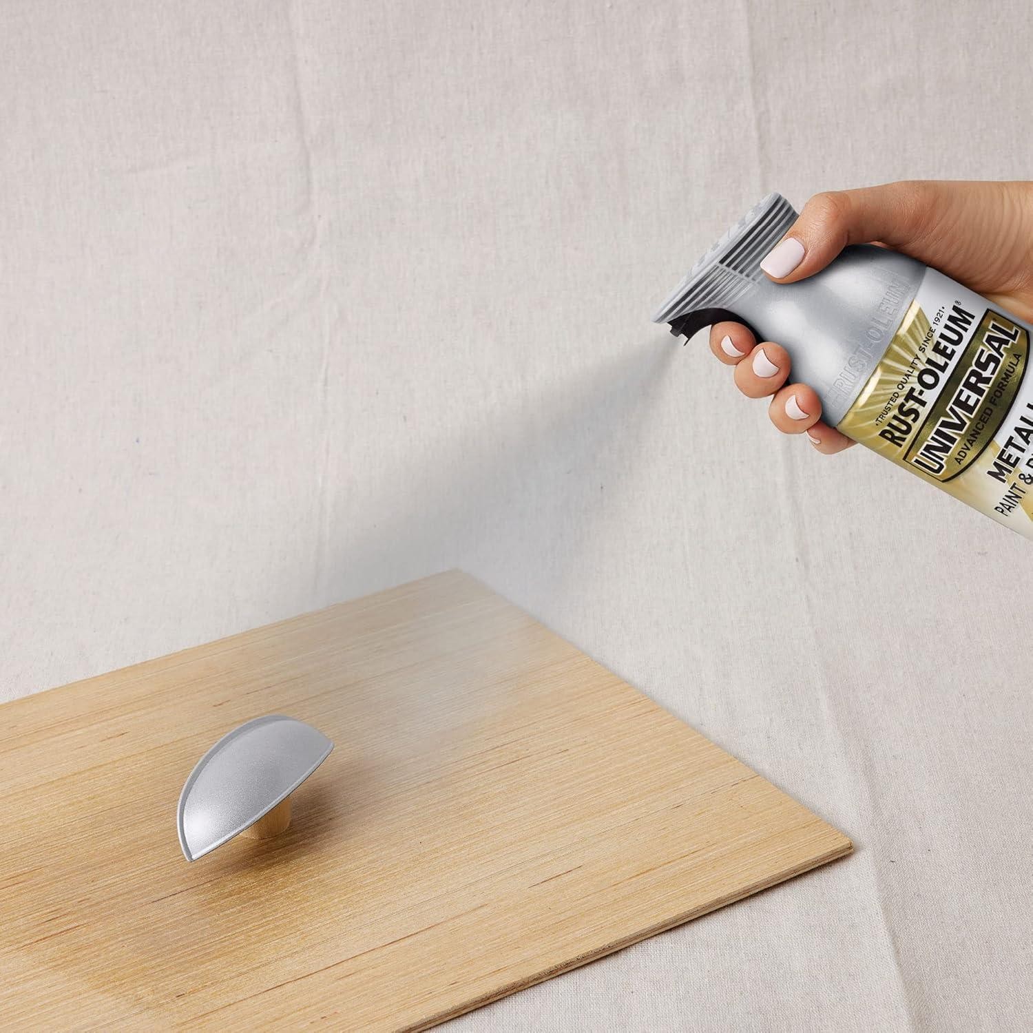245220 Universal All Surface Metallic Spray Paint, 11 Oz, Titanium Silver