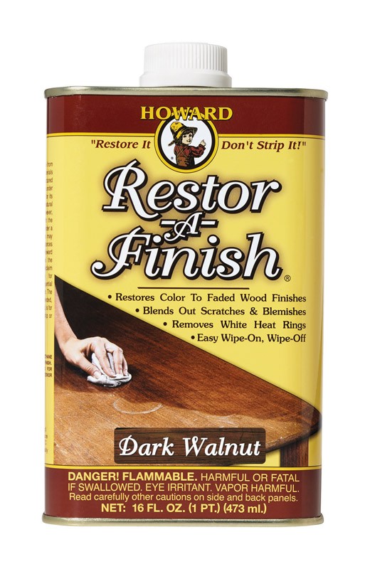 Howard Restor-A-Finish Semi-Transparent Dark Walnut Oil-Based Wood Restorer 1pt