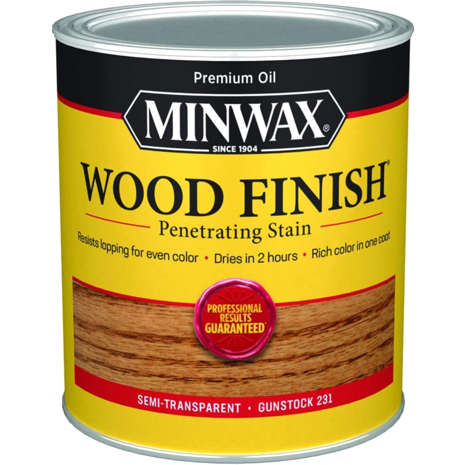 Wood Finish Oil-Based Stain Gunstock 1 Quart Interior Wood Projects