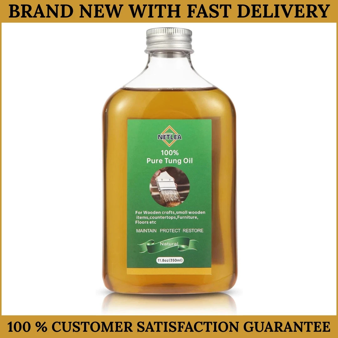 Pure Tung Oil 11.8oz Wood Finish Natural Woodworking Oil DIY Furniture Craft