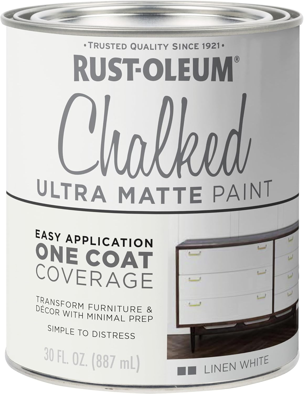 Linen White Chalked All-In-One Ultra Matte Paint | One Coat Coverage | No Pri…