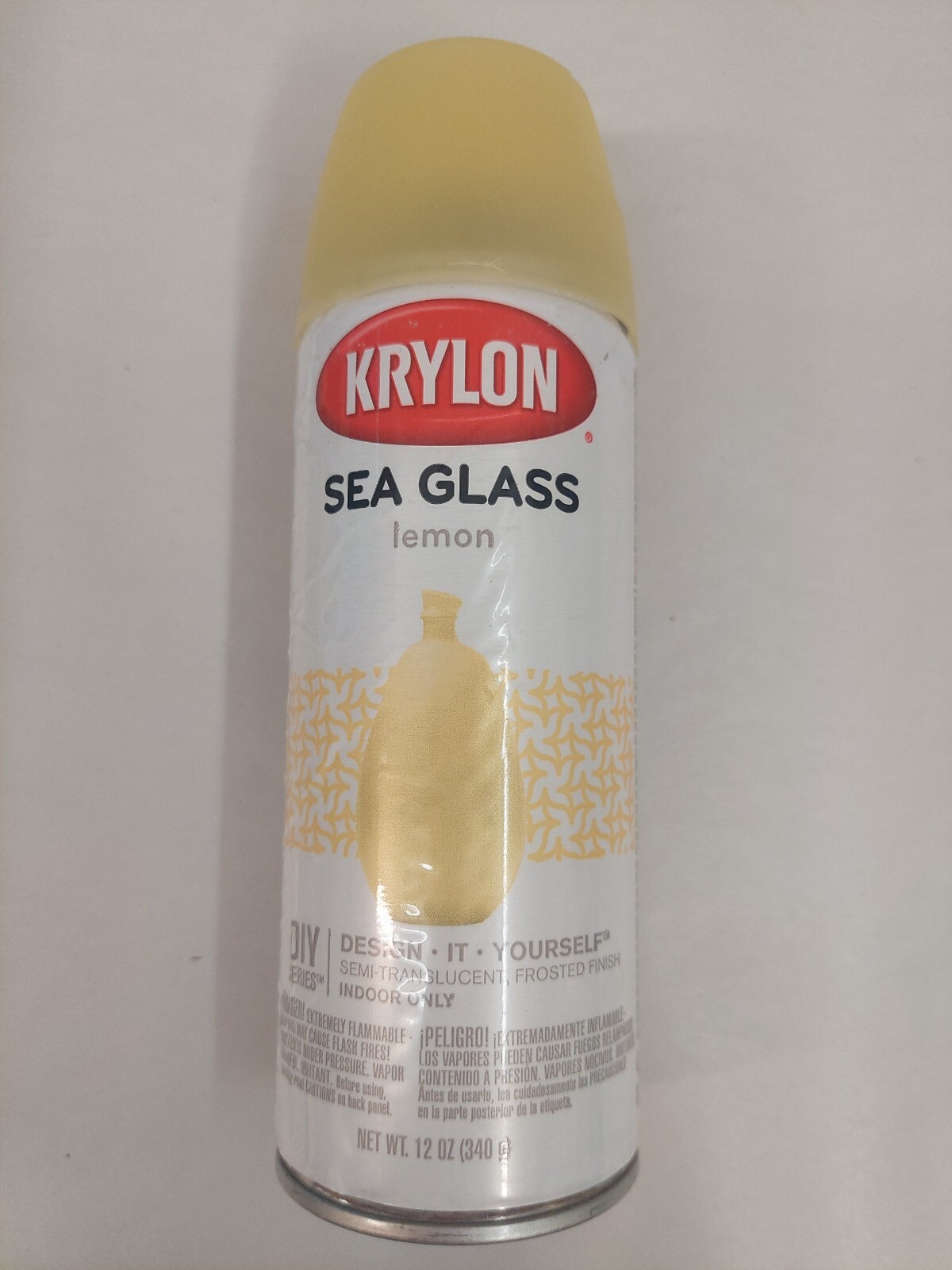 Krylon Sea Glass Spray Paint, Lemon, 12 Ounce