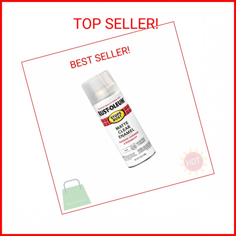 Rust-Oleum 285093 Stops Rust Spray Paint, 12 oz, Matte Clear