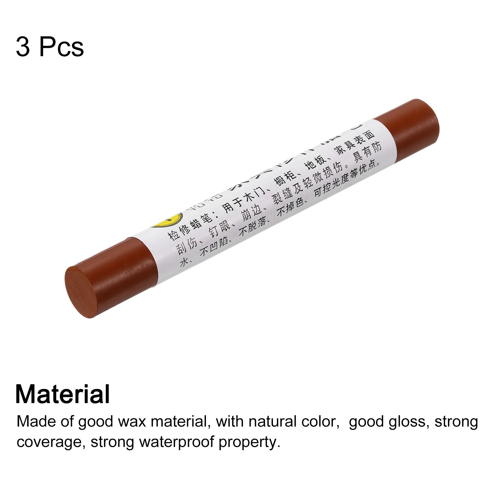 3Pcs Furniture Repair Crayons Wax Filler Stick Red Walnut